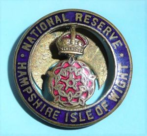 WW1 Hampshire & Isle of Wight National Reserve Enamel Lapel …