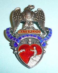 Royal Scots Greys Silver Hallmarked and Enamel Medallion / Pendent …