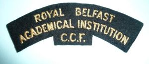 Royal Belfast Academical Institution CCF Combined Cadet Force Embroidered Shoulder …