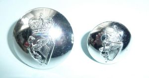 Irish Guards Pipers Buttons QEII Issue Silver Coloured AA Staybrite …