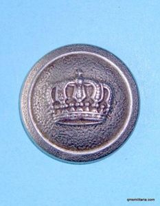 WW1 Imperial German Army Tunic Medium Button - white metal