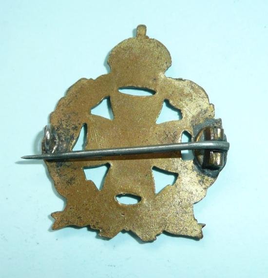 Inns of Court OTC Regiment Gilt Brass and Enamel Sweetheart Brooch Pin Badge — image 2