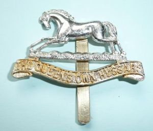 Queens Own Hussars (QOH) Anodised Aluminium Cap Badge - Gaunt …