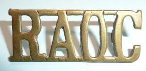 WW2 RAOC Royal Army Ordnance Corps Other Ranks Brass Shoulder …