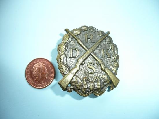 German - DRKS (DEUTCHES REICH KLEINKALIBER SCHUTZEN) Shooting Badge Pin Award Trophy — image 4