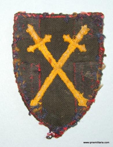 WW2 HQ 21st Army Group Embroidered Cloth Formation Flash Sign — image 2