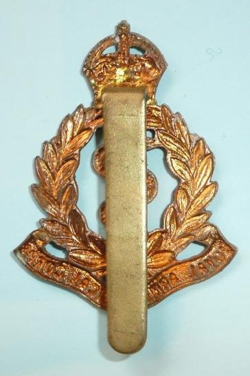 RAMC Royal Army Medical Corps Brass Gilding Metal Cap Badge — image 2