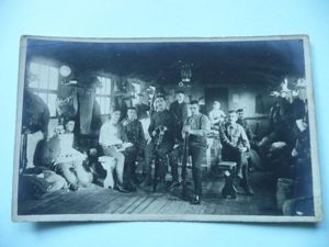 Pre WW1 / WW1 Original Photo Postcard of Troops INSIDE …