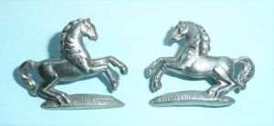 Rare 3rd Kings Own Hussars Rearing Horse White Metal Facing …