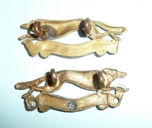 East Riding of Yorkshire Yeomanry Pair of Facing Bi-metal Collar Badges — image 2