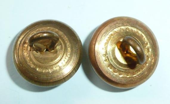 Pair of Staff General Officers Small Gilt Cap Buttons — image 2