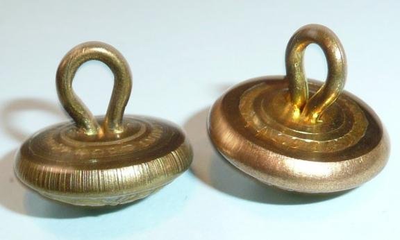 Pair of Staff General Officers Small Gilt Cap Buttons — image 3