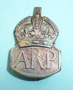 Air Raid Precautions ARP Hallmarked Silver Ladies Issue Pin Badge …