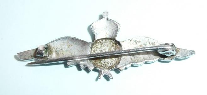WW2 Royal Air Force ( RAF ) White Metal Pilots Wing Sweetheart Brooch — image 3