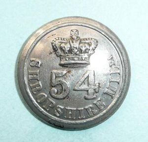 54th Shropshire Militia Large Pattern Other Ranks Open Back Button …