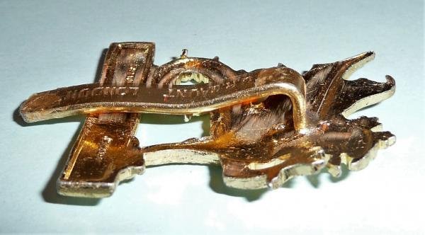 Wessex Brigade Brass AA Gold Anodised Aluminium Cap Badge, 1958 - 1969 Infantry Brigade, Gaunt London — image 4