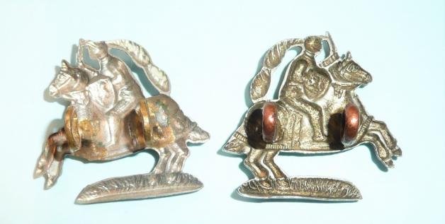 Fife & Forfar Yeomanry Facing Pair of White Metal Collar Badges — image 2