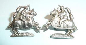 Fife & Forfar Yeomanry Facing Pair of White Metal Collar …