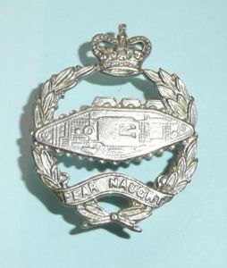 RTR Royal Tank Regiment White Metal Right Facing Collar Badge, …