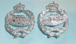 RTR Royal Tank Regiment aa Anodised Pair of Matched Facing …