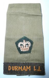 Durham Light Infantry DLI Major Officer's Small Embroidered Cloth Shoulder …