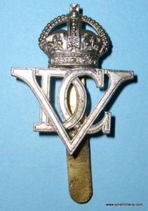 5th Royal Inniskilling Dragoon Guards White Metal Cap Badge, King's …