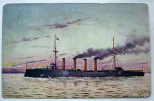 HMS Good Hope - Raphael Tuck Oilette Art Postcard, sunk …