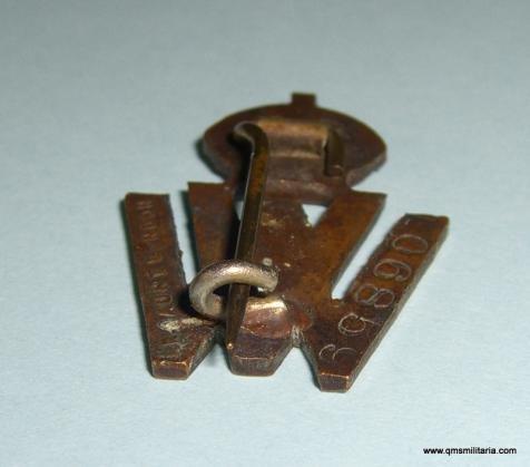 WW1 Volunteer War Workers Officially Numbered Badge by J.R. Gaunt, London — image 3