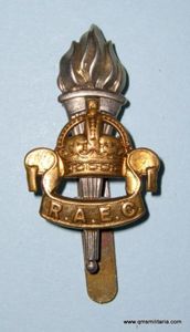 RAEC Royal Army Education Corps Bi-Metal Cap Badge. Kings Crown, …