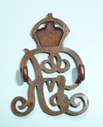 Military Provost Staff Corps  GV Officers OSD Bronze Cap / Collar Badge — image 2