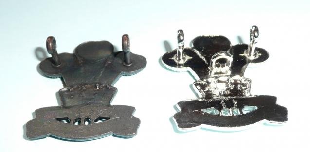 The Royal Welsh Regiment Pair of Officer's Metal Cap Badges — image 3