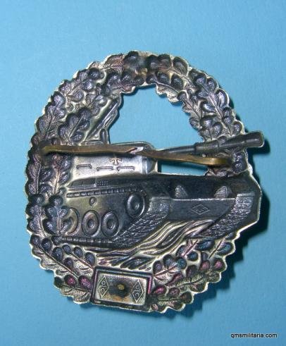 Modern German Army Panzertruppe / PanzerjagertruppeTank Badge, post WW2 — image 2