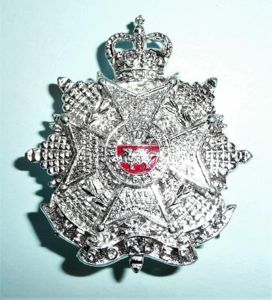 Border Regiment aa Anodised Silver and Red Cap Badge - …