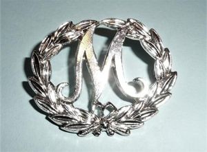 M in Wreath in AA Anodised Aluminium - Mortarman Proficiency …