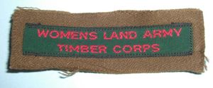 WW2 Women's Land Army ( WLA ) Timber Corps Woven …