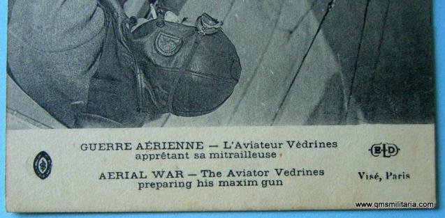 WW1 original Postcard - Aviator prepares his Maxim Gun — image 3
