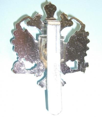 Queens Dragoon Guards Anodised Aluminium Cap Badge - Firmin — image 2