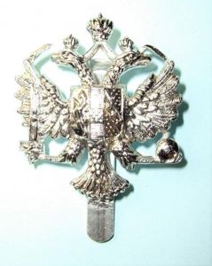 Queens Dragoon Guards Anodised Aluminium Cap Badge - Firmin