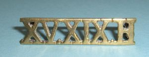 XV.XIX.H 15th / 19th Hussars Officer's Roman Numeral Small Gilt …