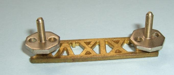 VX.XIXH 15th / 19th Hussars Officers Gilt Brass Shoulder Title as worn on the chainmail epaulettes — image 3