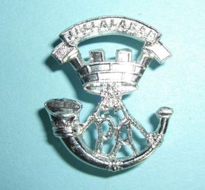 Somerset Light Infantry - anodised Aluminium AA collar badge, left …