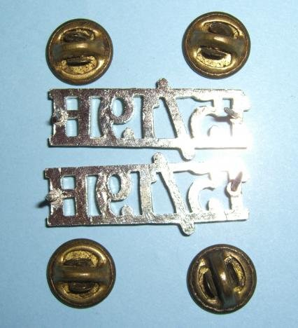 15th / 19th King 's Hussars Matched Pair Anodised Aluminium Shoulder Titles — image 3