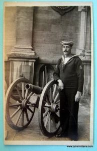 WW1 vintage original postcard of Royal Navy Sailor of HMS …