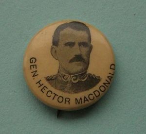 General Hector MacDonald - Photographic Boer War Commemorative Celluloid Tin …