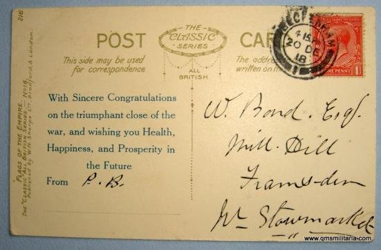 WW1 Propaganda Art Postcard - Flags That Helped the Motherland — image 2