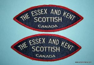 Canada - Pair of Essex and Kent Scottish Regiment Cloth …