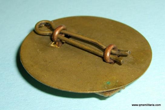 Brass Drummers Proficiency Trade Arm Badge on Backing Plate — image 3