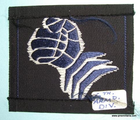 6th Armoured Division Cloth Formation Designation Sign — image 2