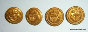 WW2 Merchant Marine Gilt Brass Buttons for Battle Dress x …