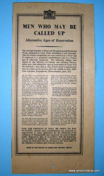 WW2 Home Front interest Newspaper cutting - Men Who May Be Called Up 1941 — image 2